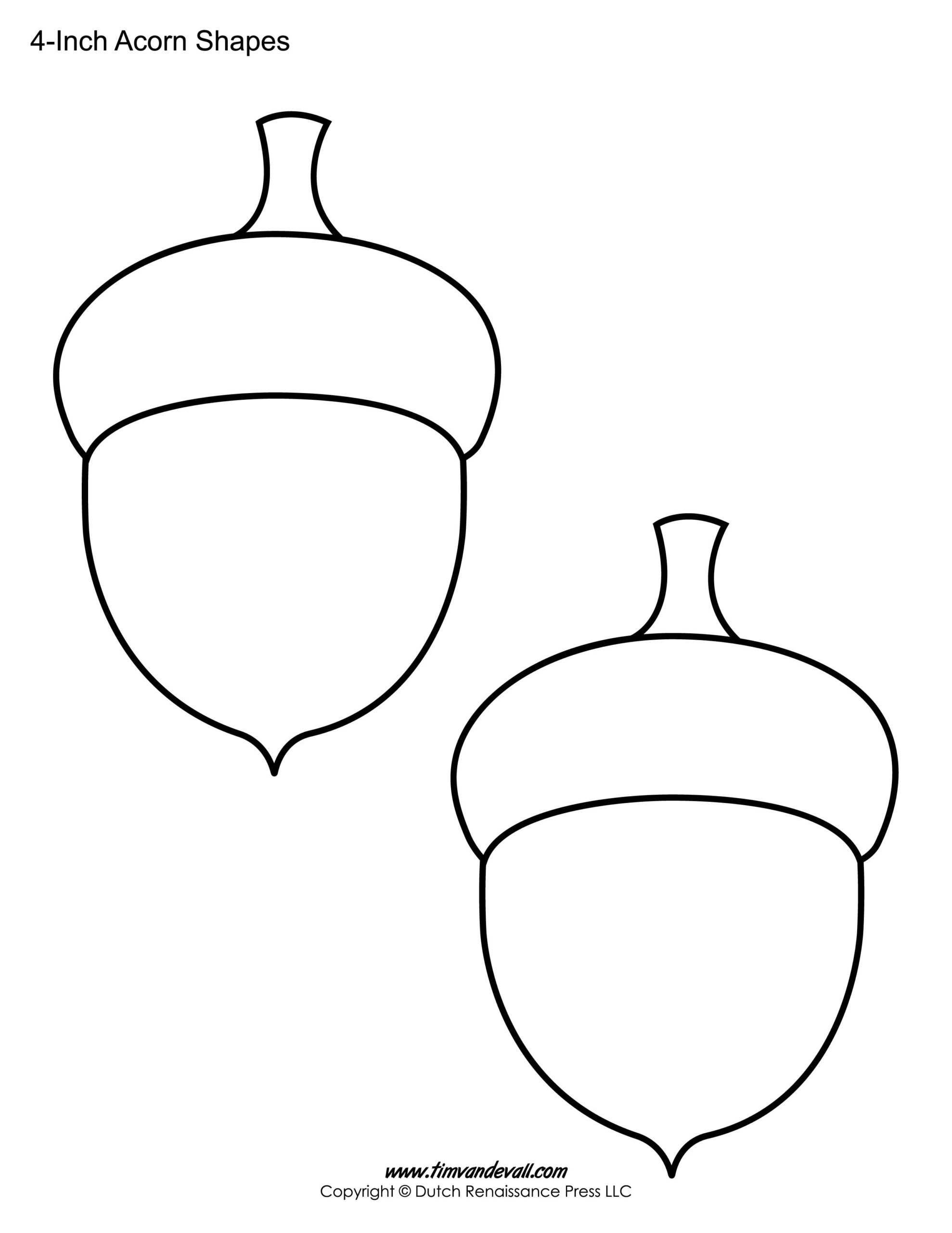 Free Acorn Templates For Crafts