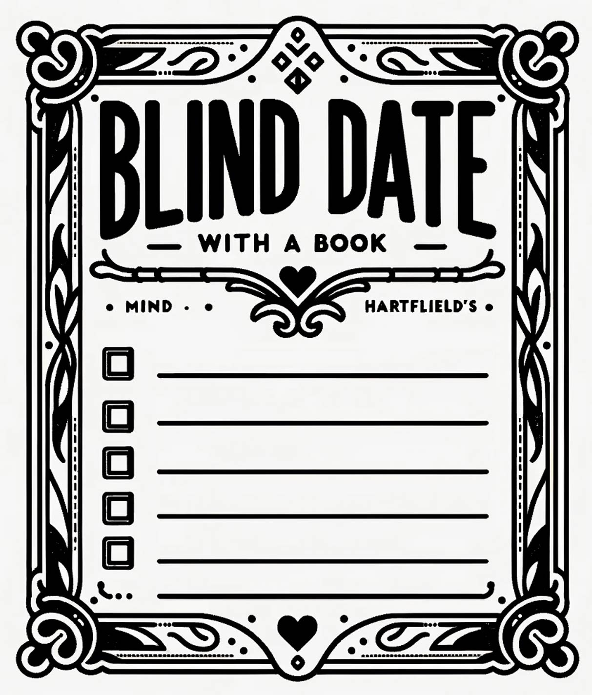 FREE Blind Date With A Book Templates