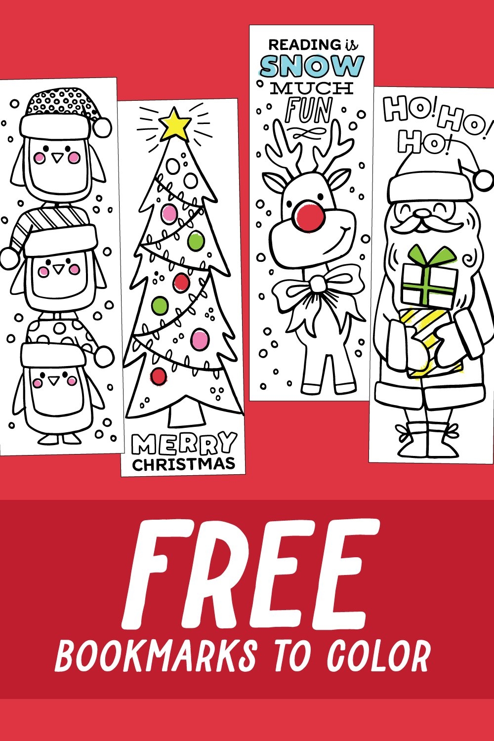 Free Christmas Coloring Bookmarks Jessie Steury