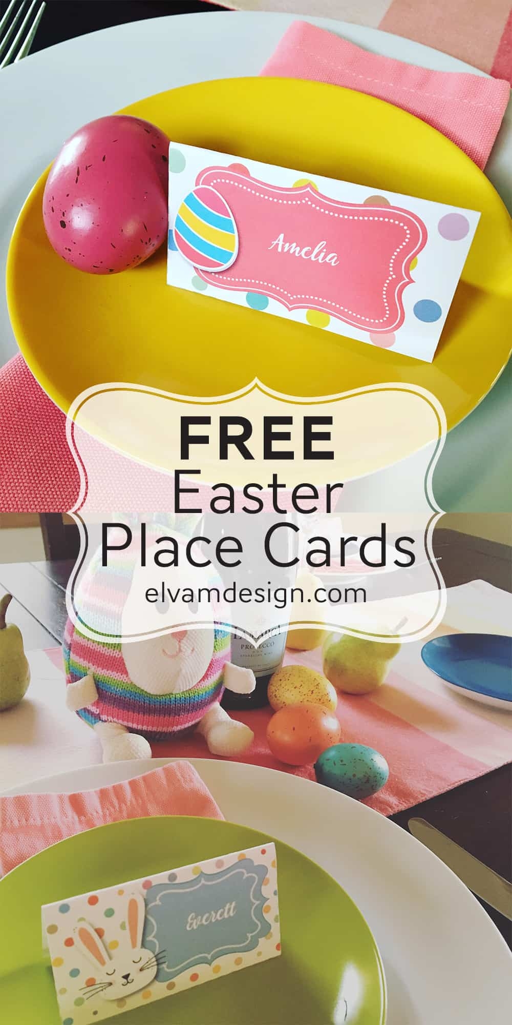 Free Easter Place Card or Food Tents Elva M Design Studio