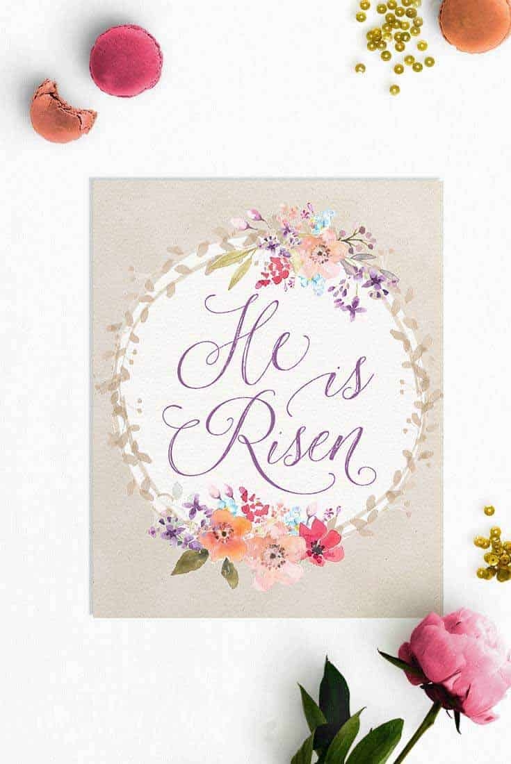 Free Easter Printable From Www TeepeeGirl He Is Risen 