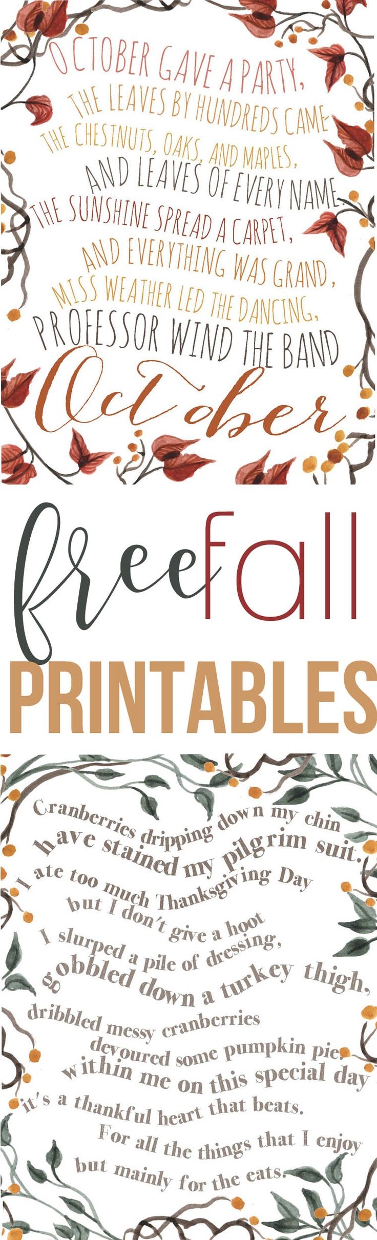 October Gave A Party Printable