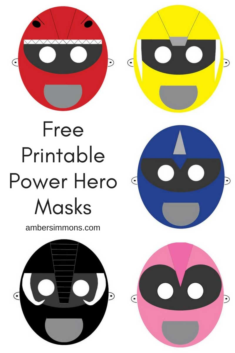 Free Power Ranger Hero Printable Masks Amber Simmons