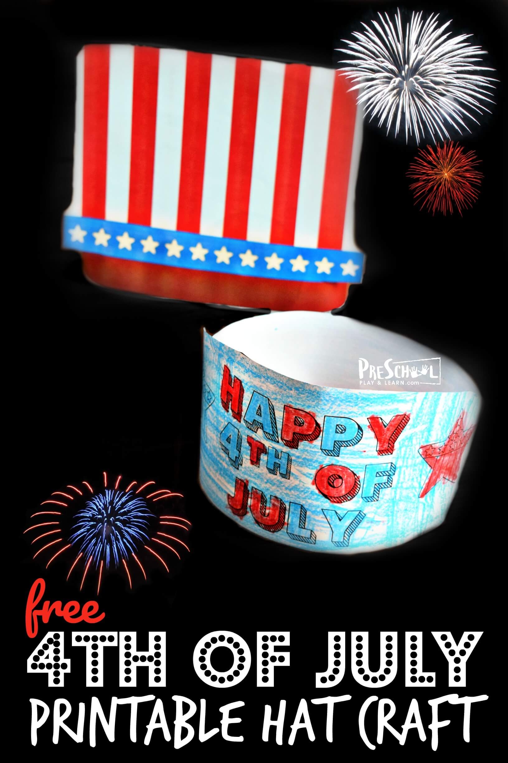  FREE Printable 4th Of July Hat Craft For Kids