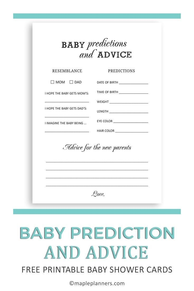 Baby Predictions Free Printable