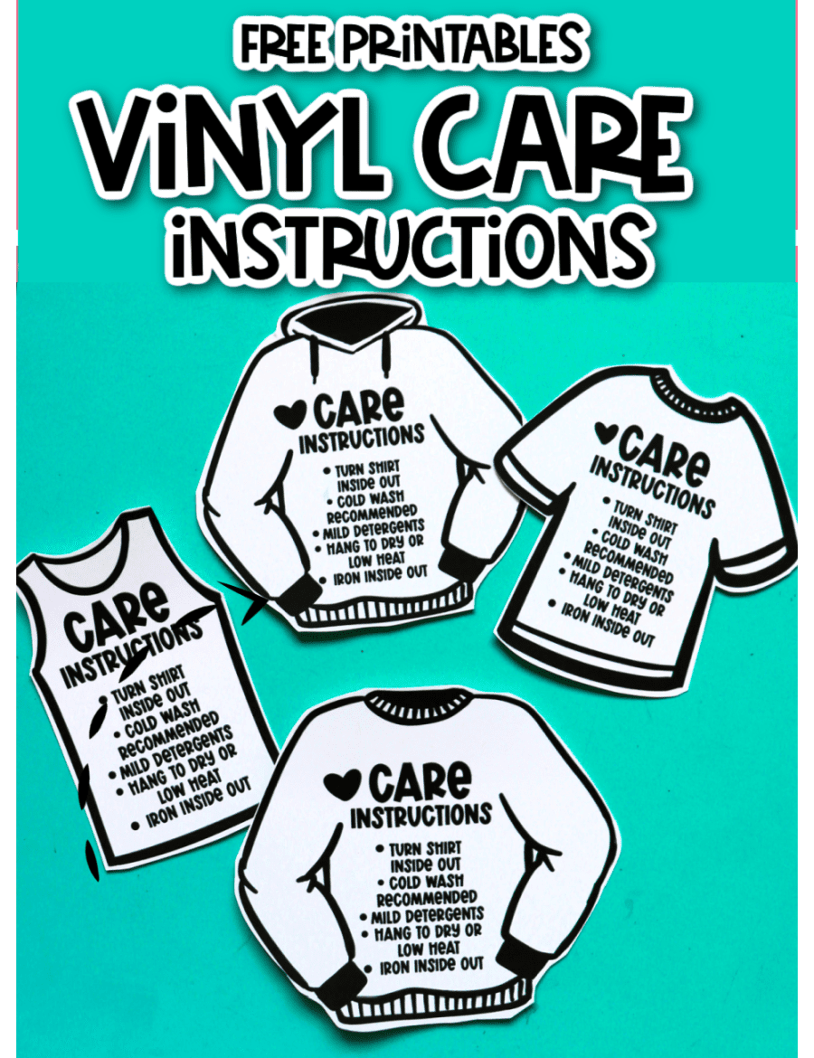 Printable Care Instruction Cards Free
