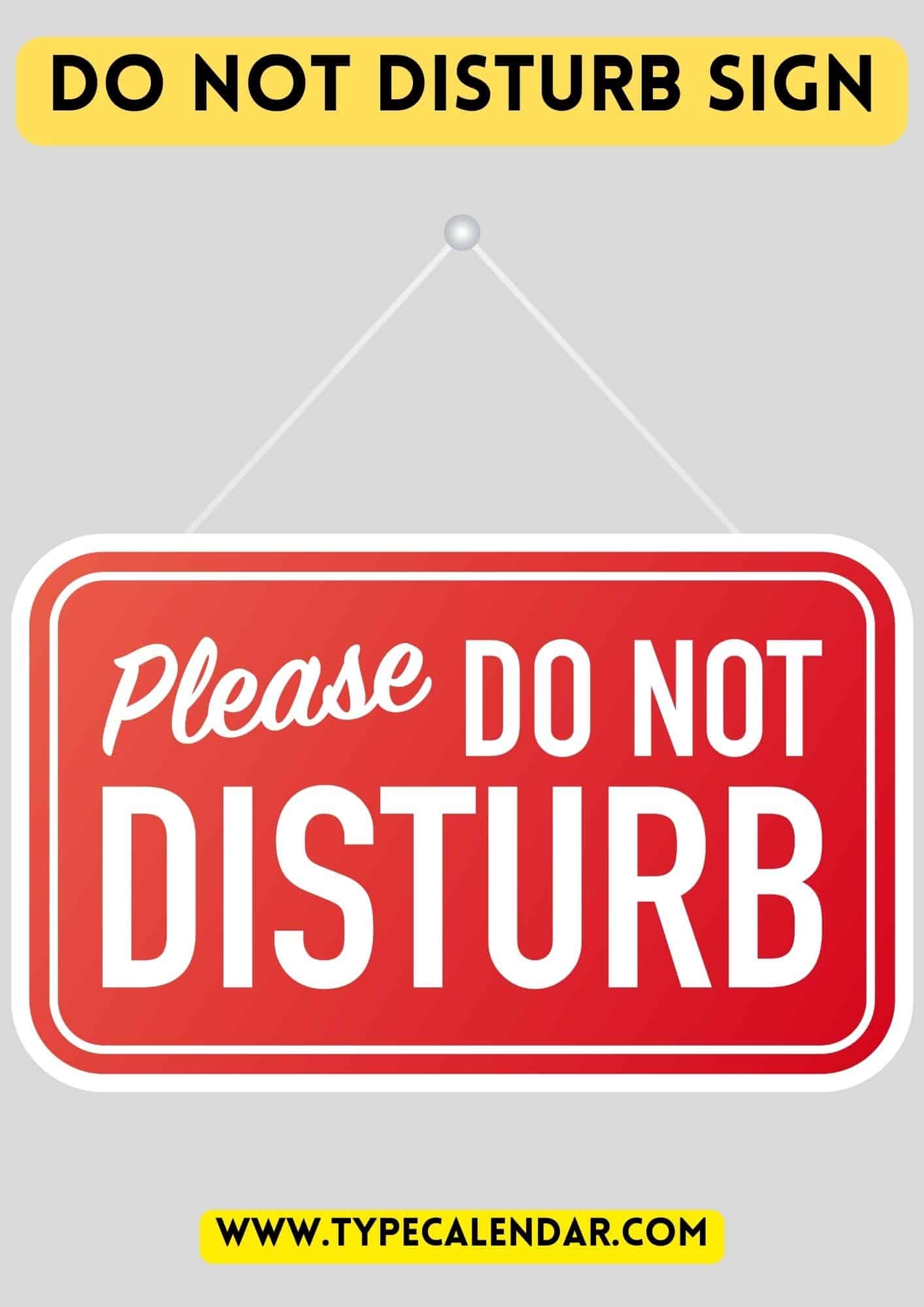 Free Printable Do Not Disturb Sign Templates PDF Word 