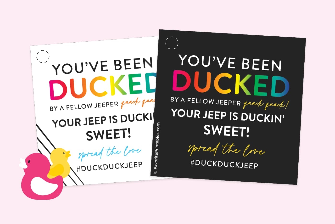 Free Printable Duck Duck Jeep Tags Favorite Printables
