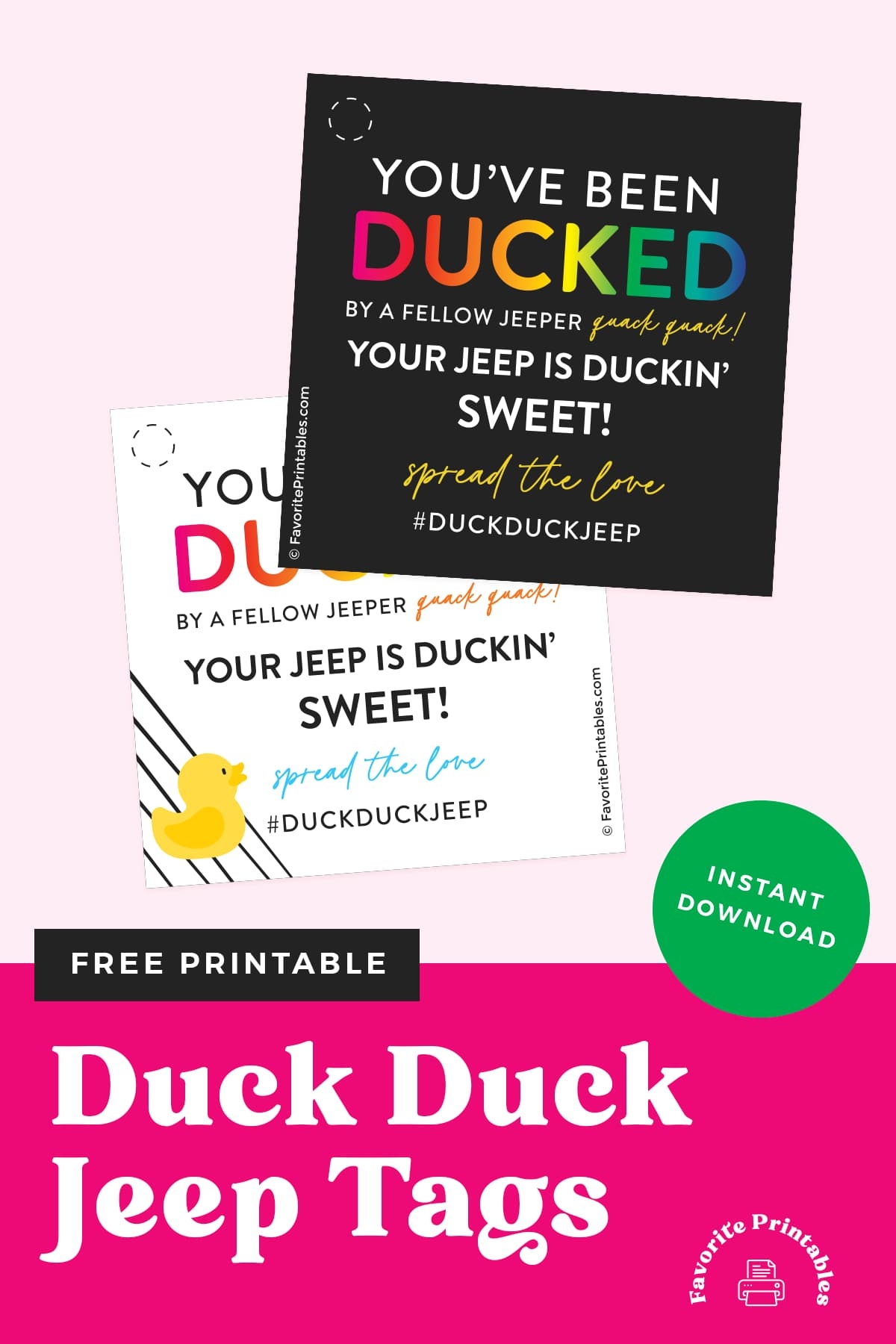 Free Printable Duck Duck Jeep Tags Favorite Printables