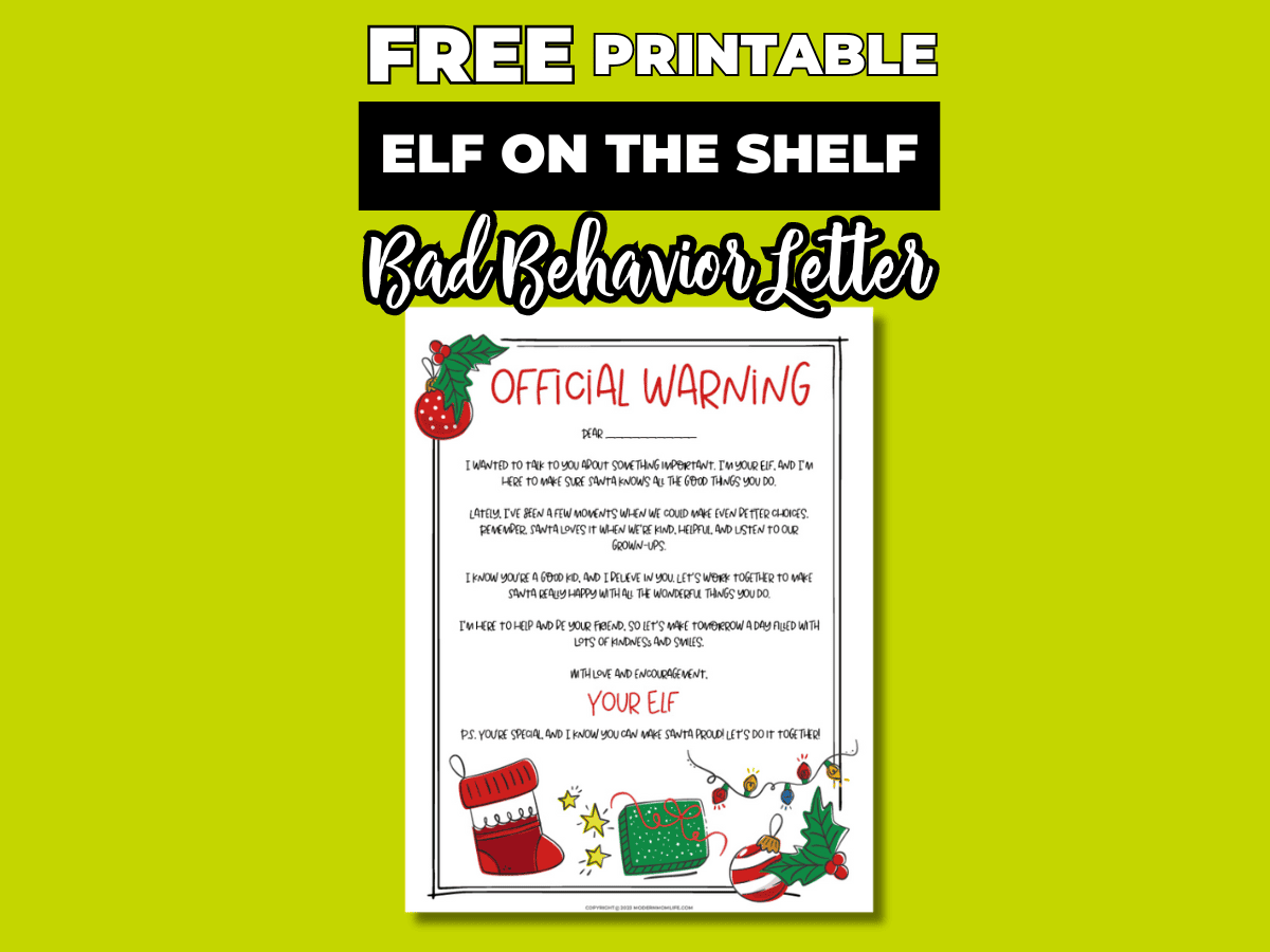 Printable Free Elf On The Shelf Behavior Report