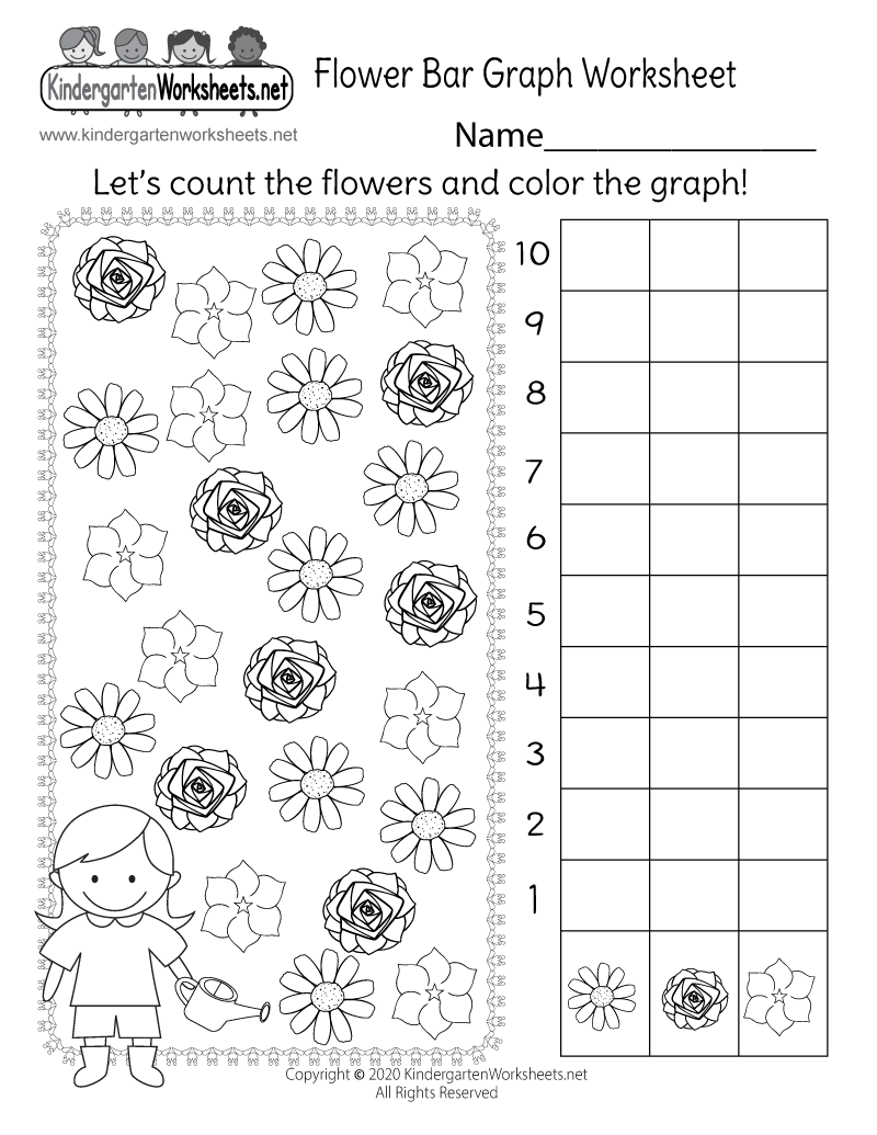 Free Printable Flower Bar Graph Worksheet