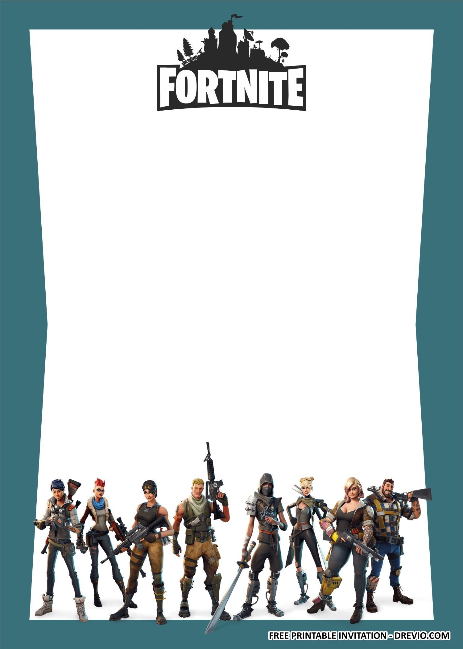 FREE PRINTABLE Fortnite 2 Birthday Party Kits Templates Free And Match For This Modern Era Free Printable Birthday Invitations Birthday Party Invitations Free Printable Birthday Invitations