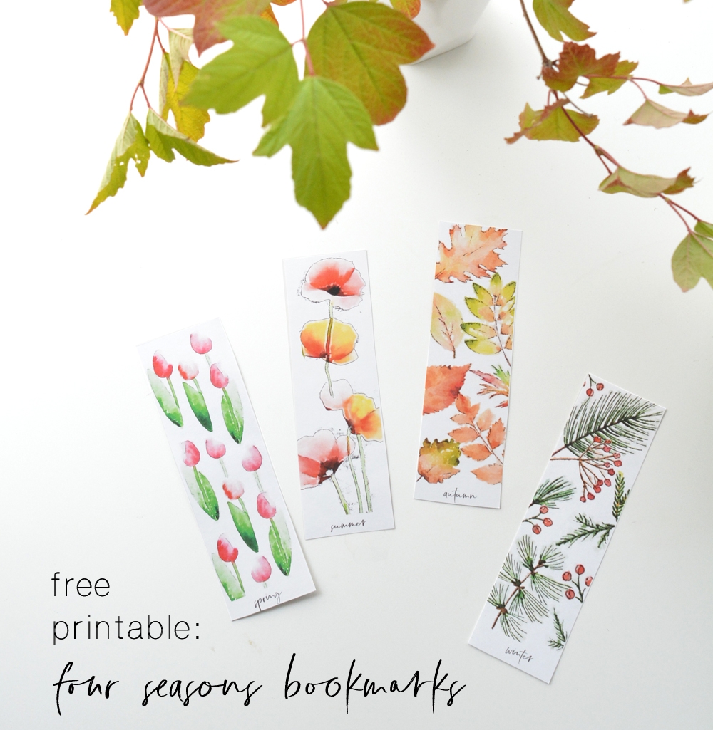 Free Printable Four Seasons Bookmarks Centsational Style