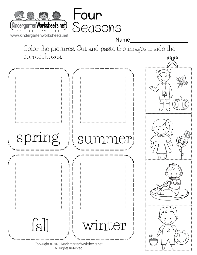 Free Printable Four Seasons Worksheet