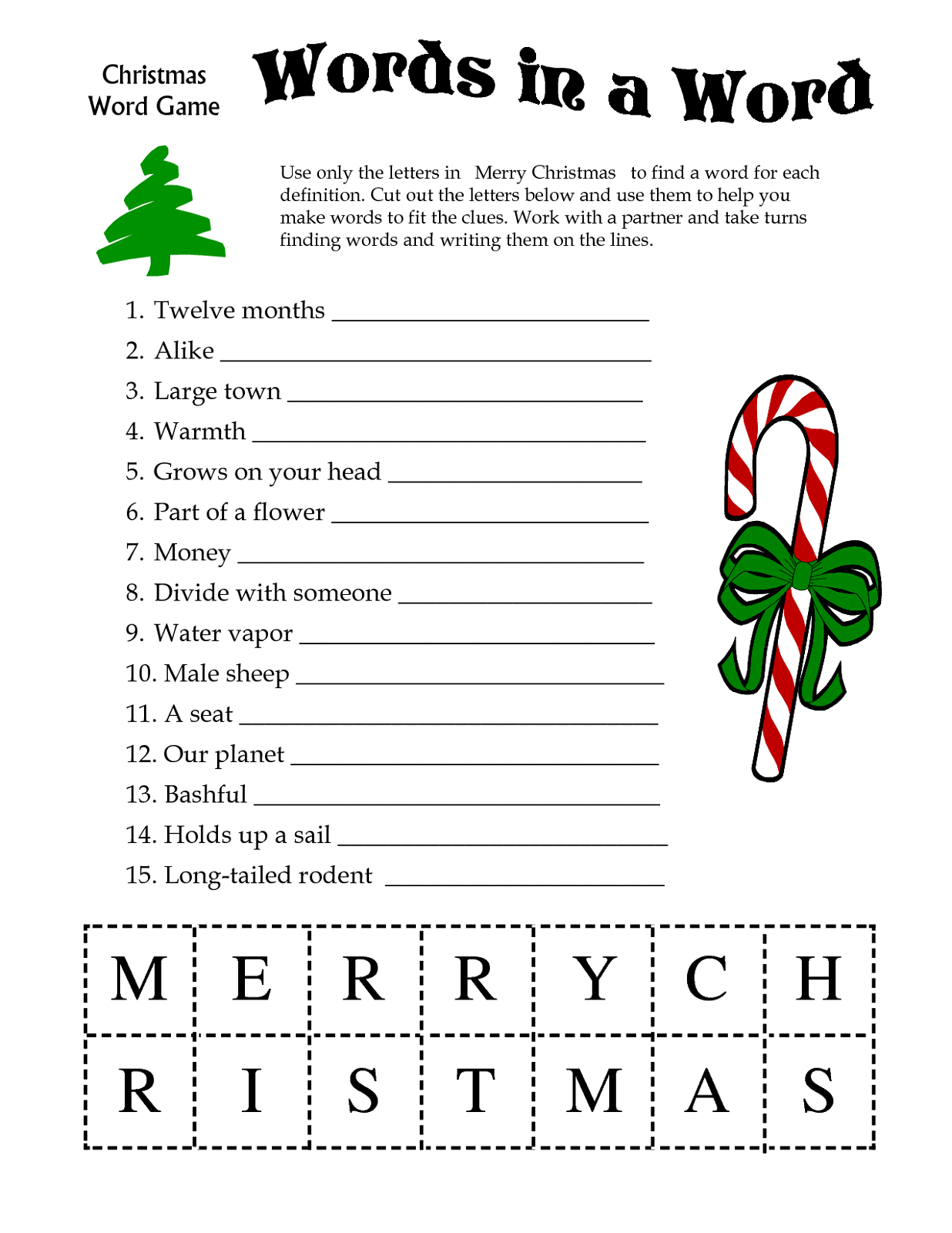 Free Printable Games For Adults Christmas Worksheets Printable Christmas Games Christmas Words