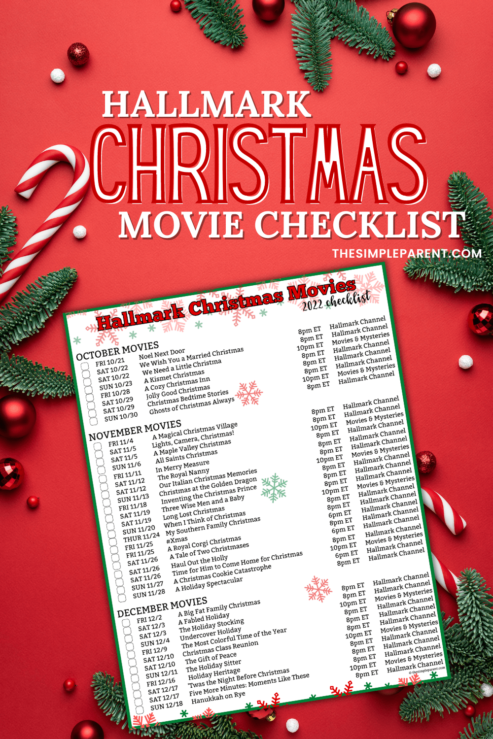 Printable Christmas Movie List