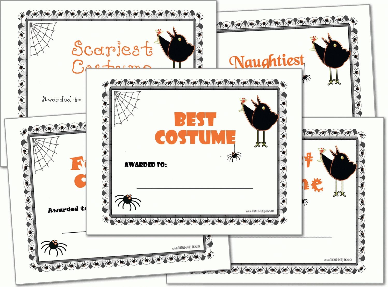 Free Printable Halloween Award Certificates Free Printable Pertaining To Amazing Hallow Halloween Costume Awards Halloween Printables Free Halloween Costumes