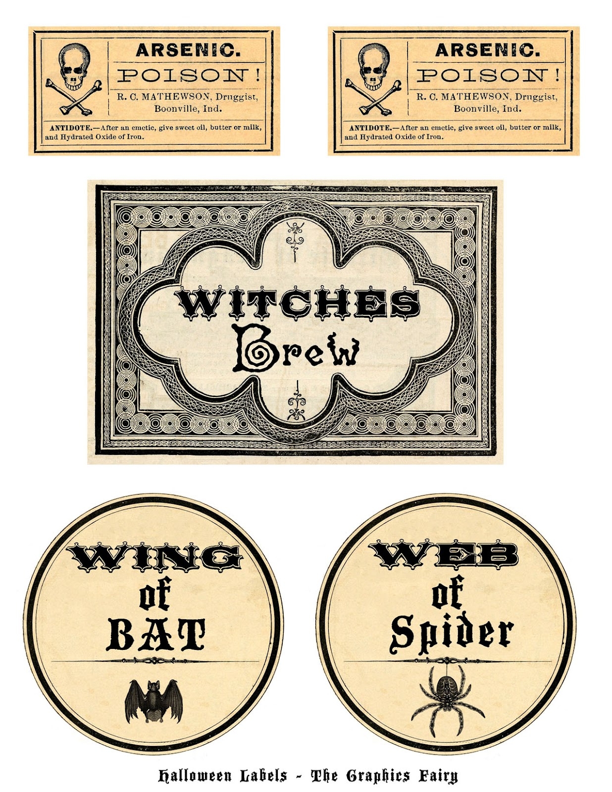 Printable Witches Brew Label