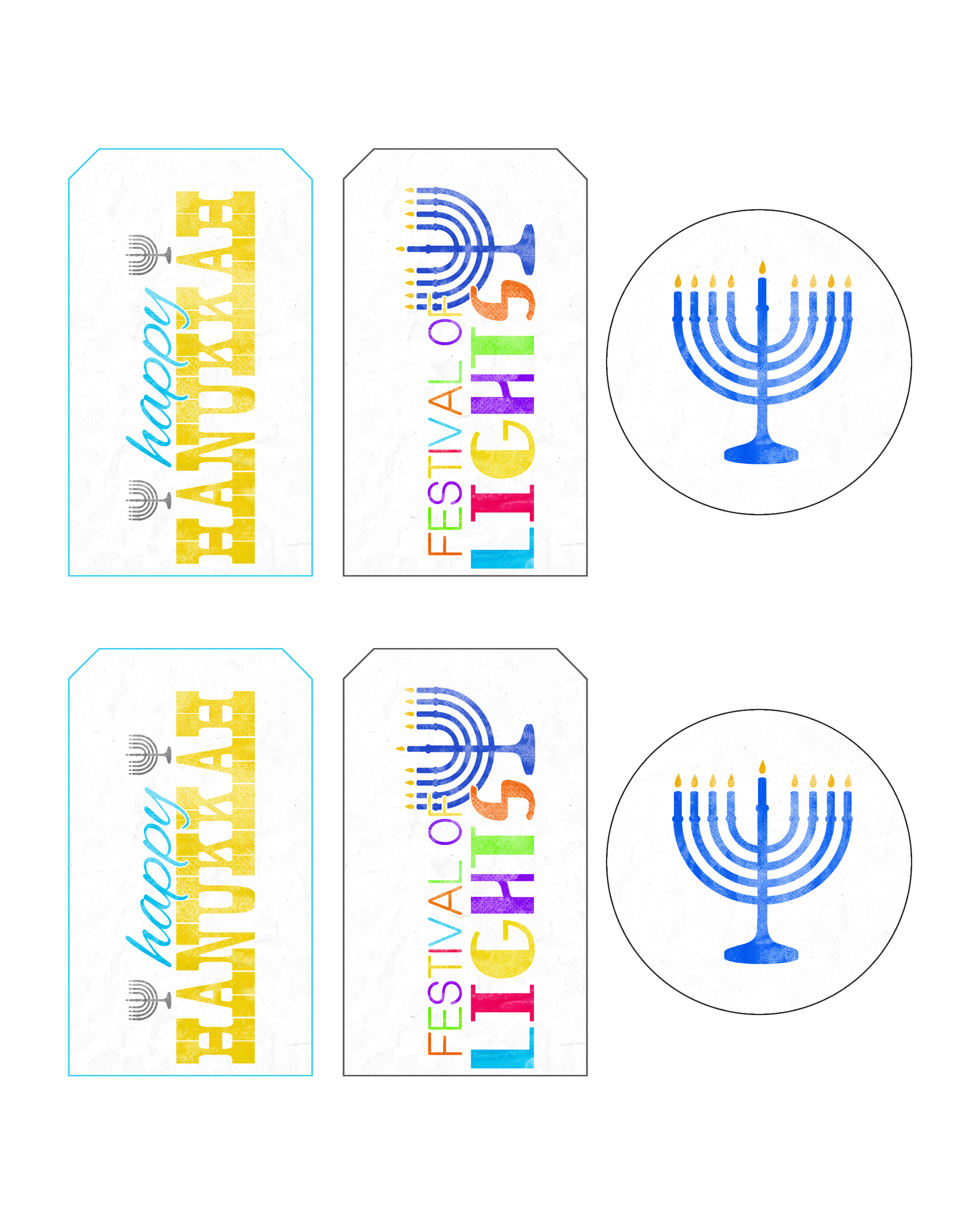 Free Printable Happy Hanukkah Gift Tags The Cottage Market