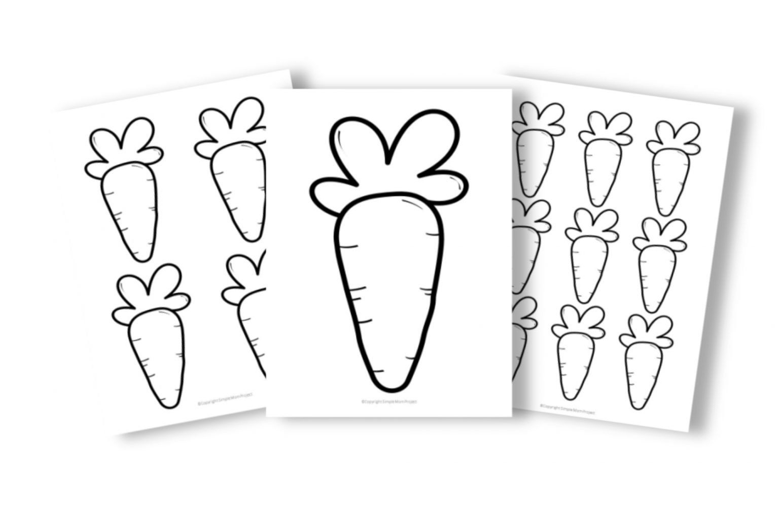Free Printable Large Medium And Small Carrot Templates Templates Printable Free Bunny Crafts Easter Printables Free