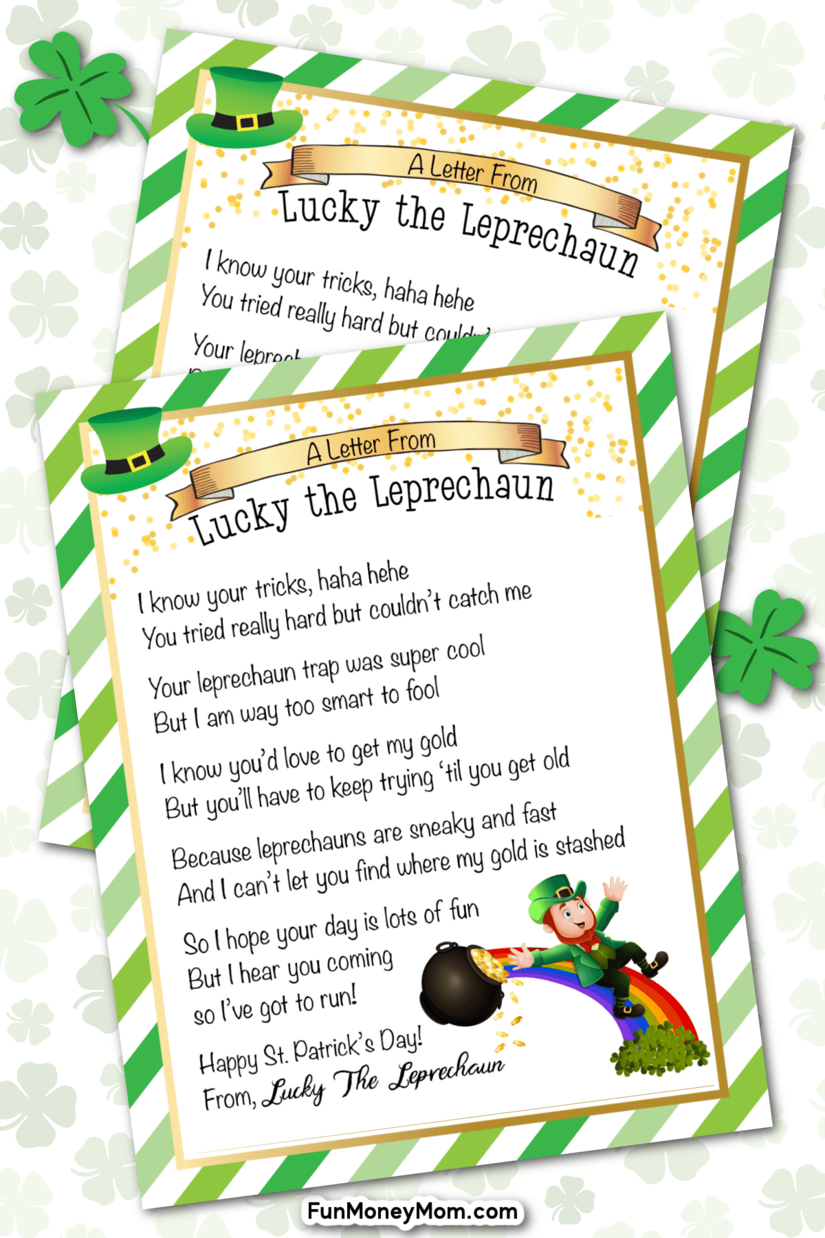 Free Printable Leprechaun Letter Fun Money Mom