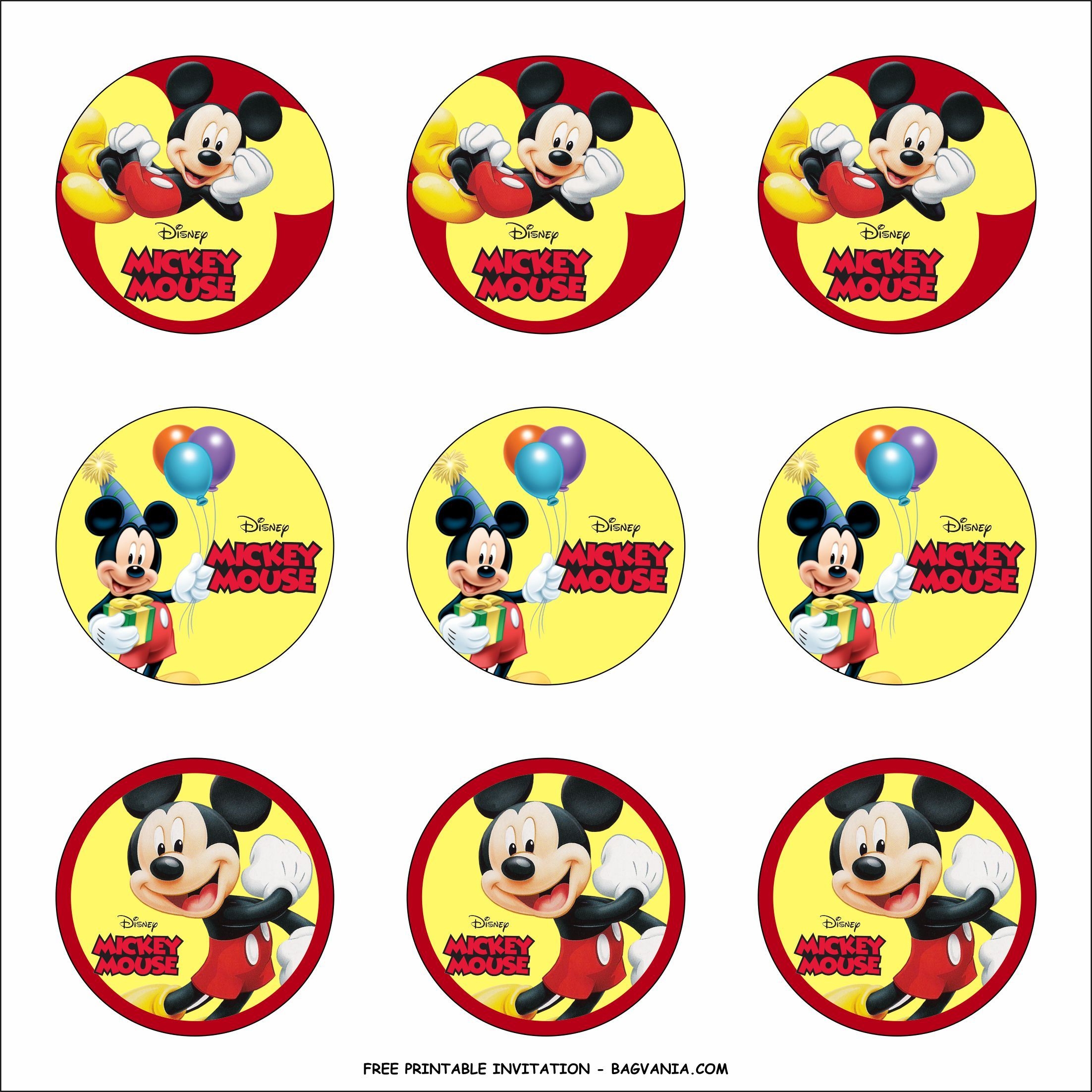 Free Printable Mickey Mouse Birthday Party Kits Template Mickey Mouse Birthday Mickey Mouse Birthday Party Birthday Party Kits