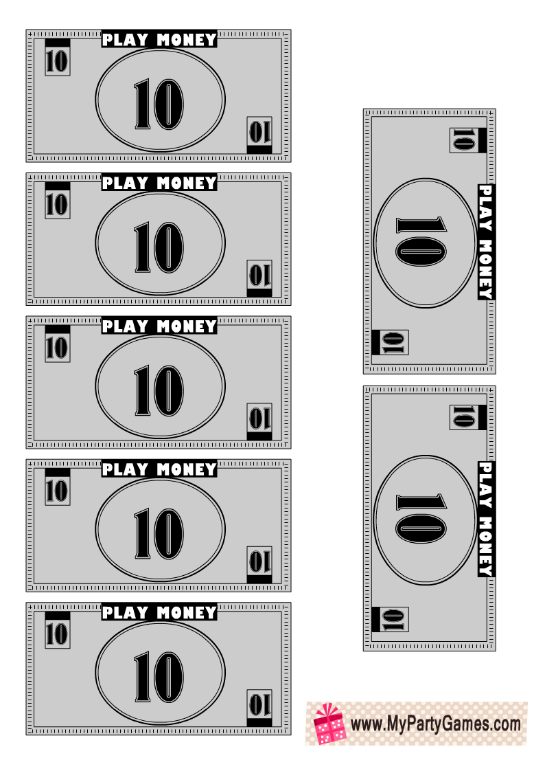 Free Printable Monopoly Like Board Template And Play Money