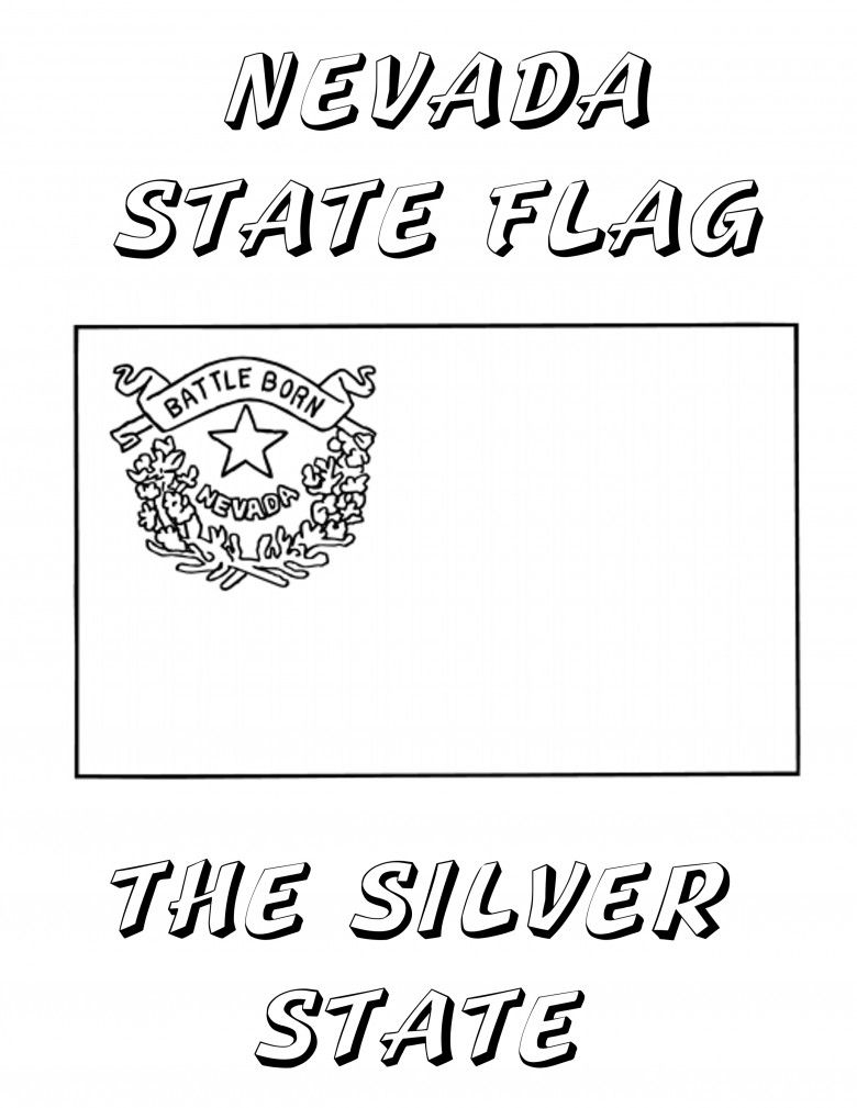 Free Printable Nevada Coloring Book Celebrate Nevada Day Windy Pinwheel Flag Coloring Pages Nevada State Coloring Pages