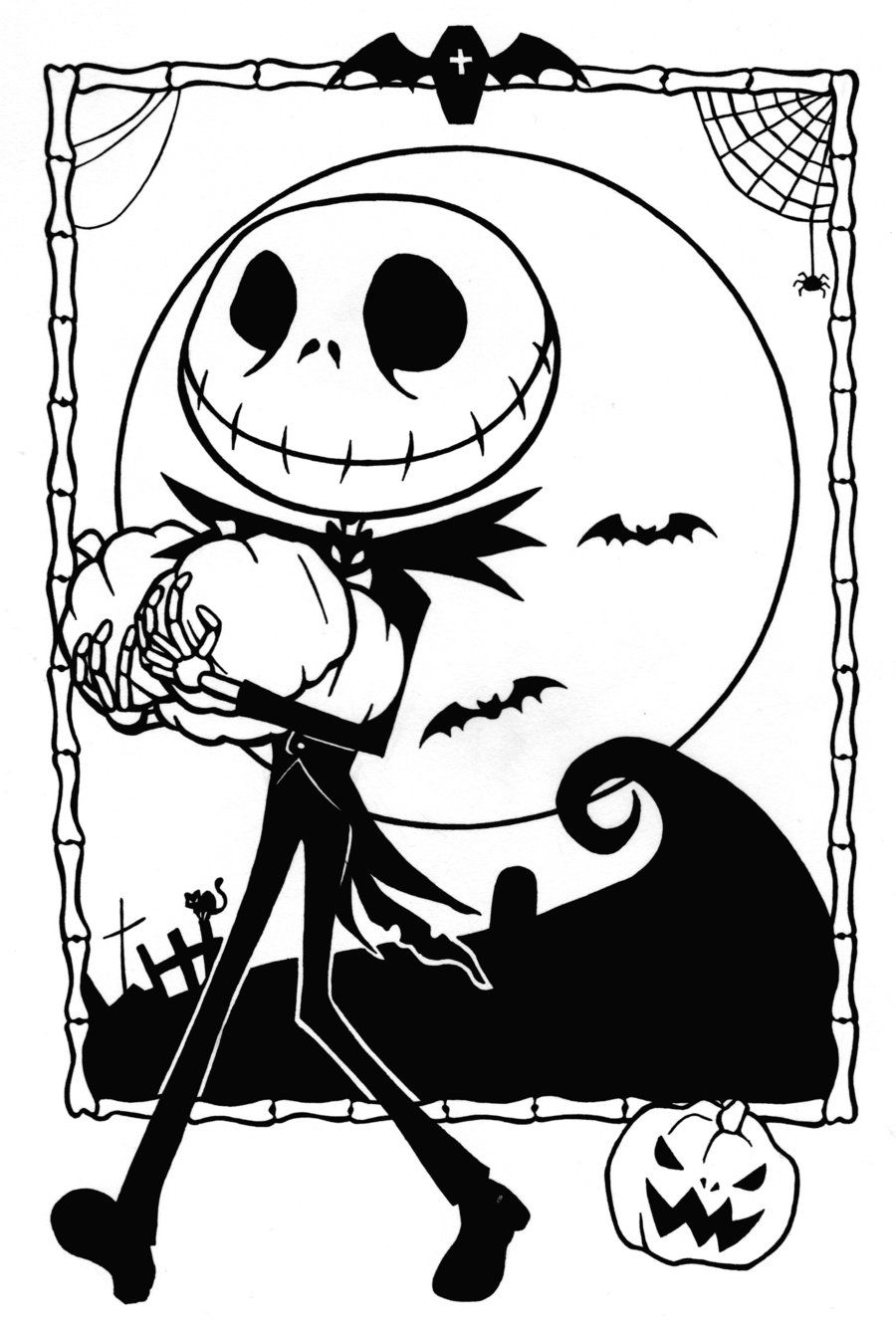 Free Printable Nightmare Before Christmas Coloring Pages Best Coloring Pages For Kids Halloween Coloring Pages Halloween Coloring Pages Printable Coloring Pages