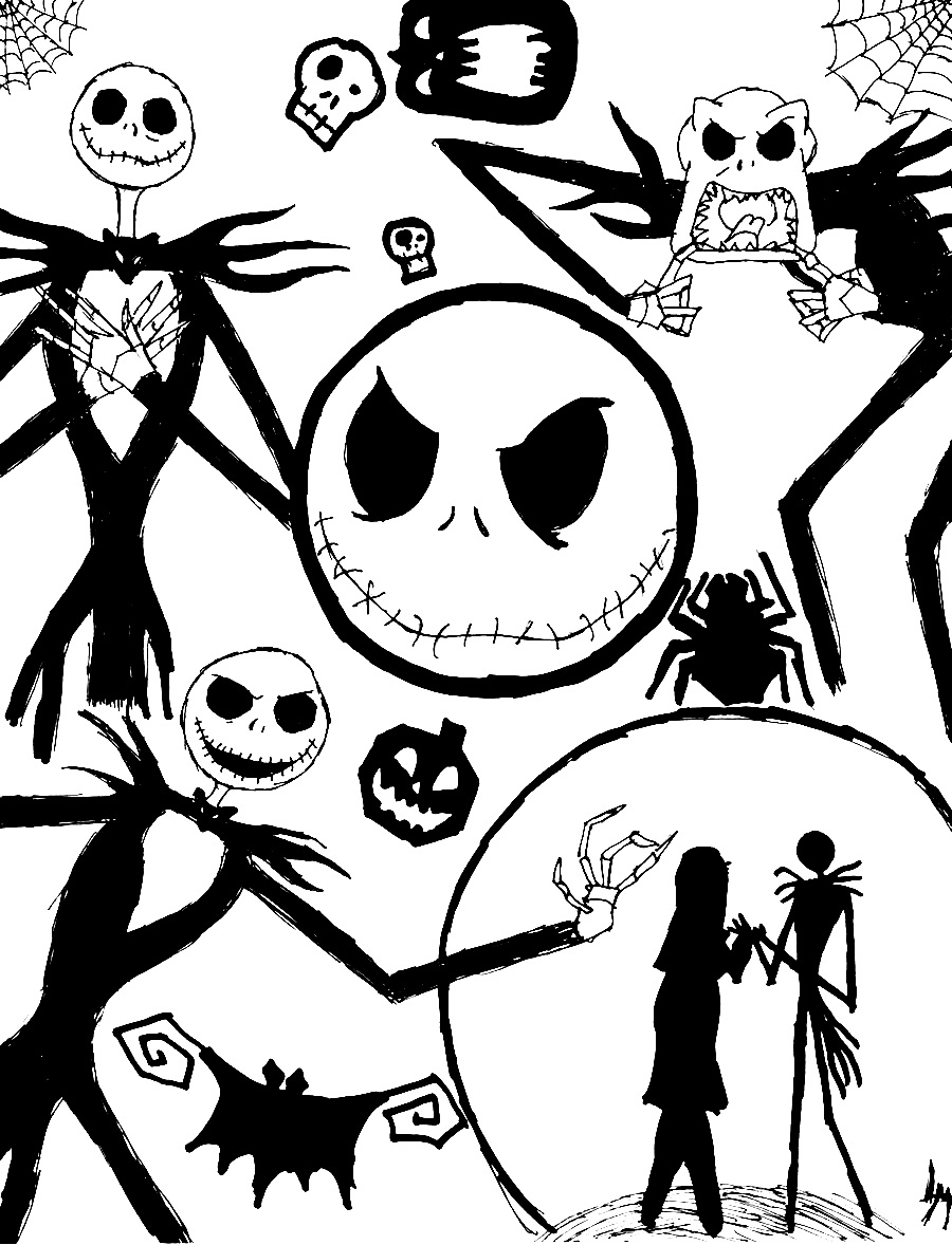 Free Printable Nightmare Before Christmas Coloring Pages Best Coloring Pages For Kids