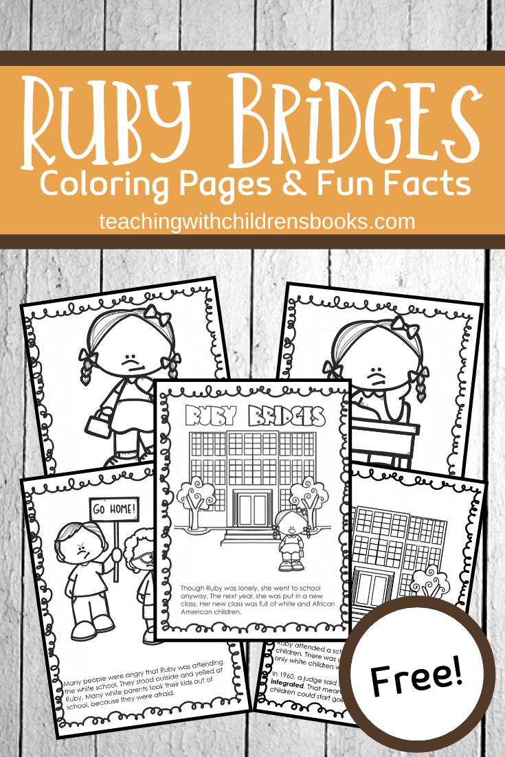 Free Printable Ruby Bridges Coloring Page Packet Ruby Bridges Kindergarten Worksheets Ruby Bridges Activities