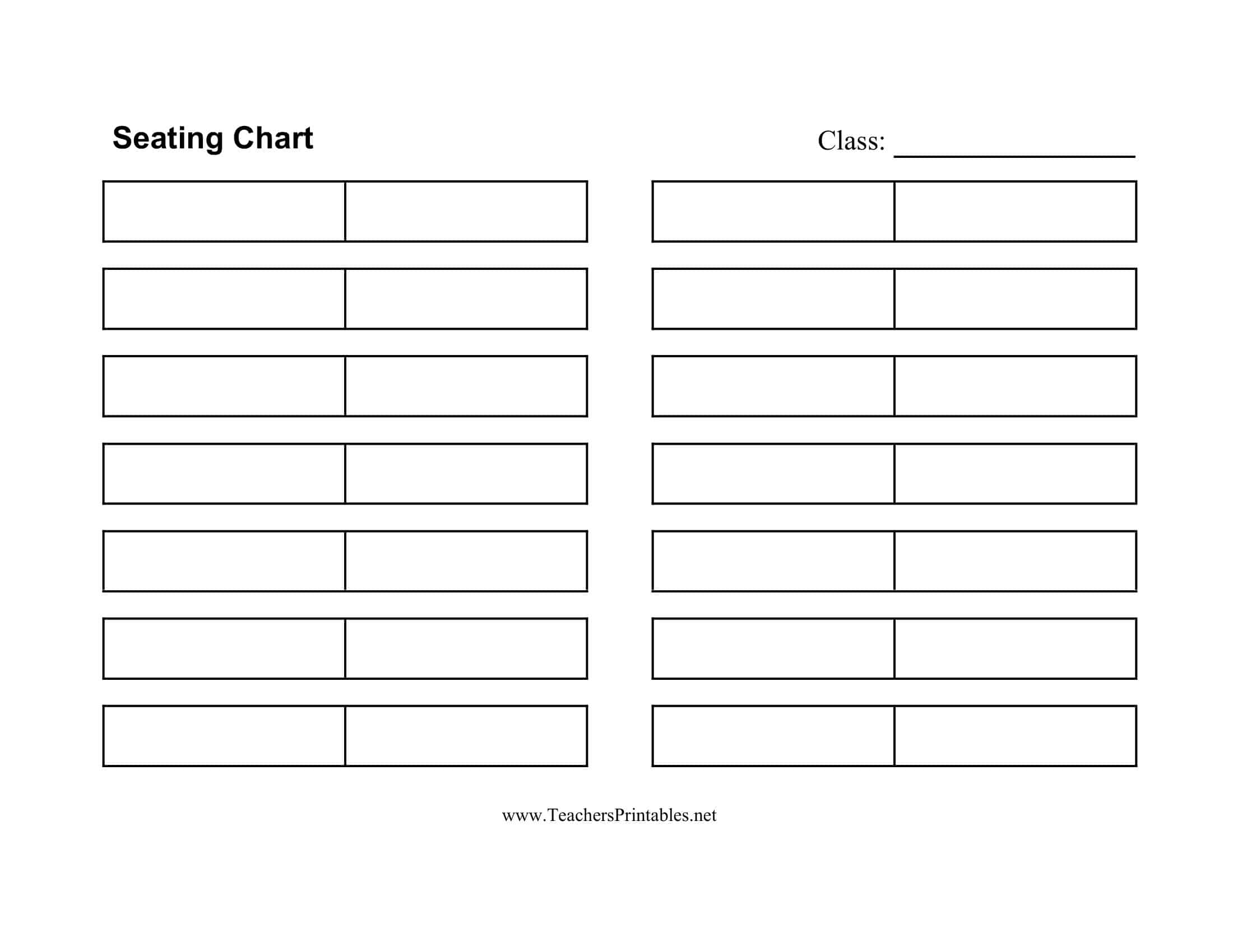 Free Printable Seating Chart Templates Guide Excel PDF Word Maker