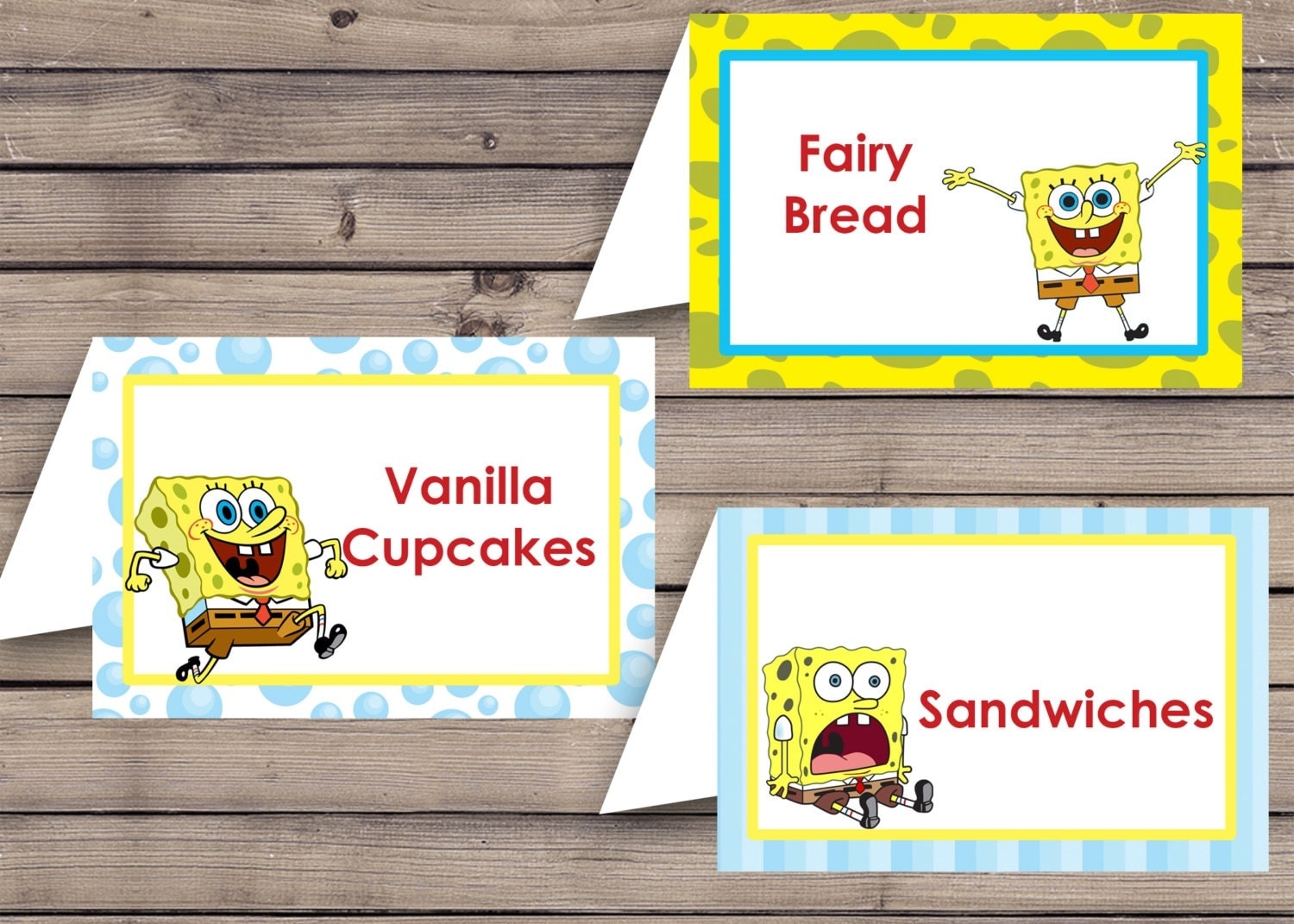 Free Printable Spongebob Food Labels