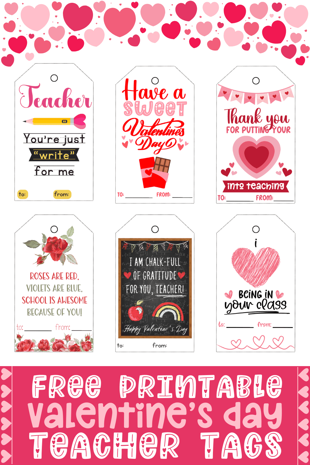 Free Printable Teacher Valentine Tags Prudent Penny Pincher