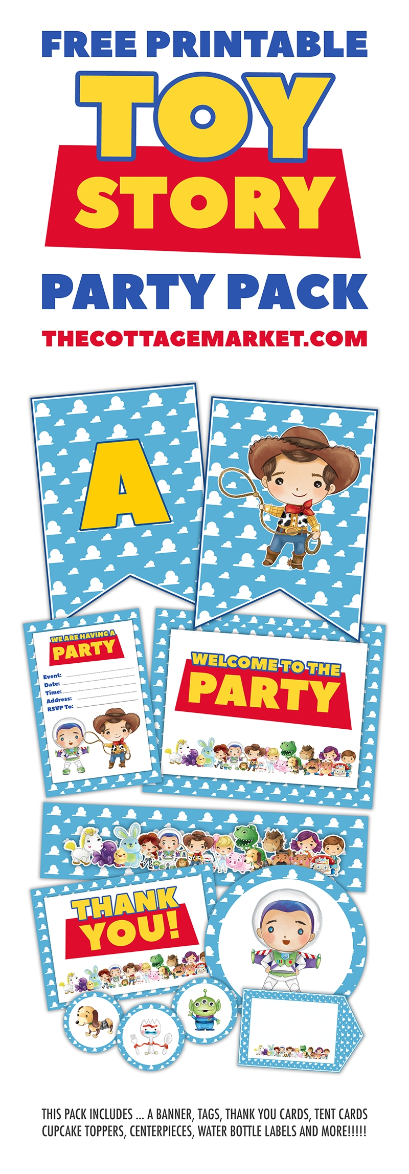 Free Printable Toy Story Party Pack The Cottage Market