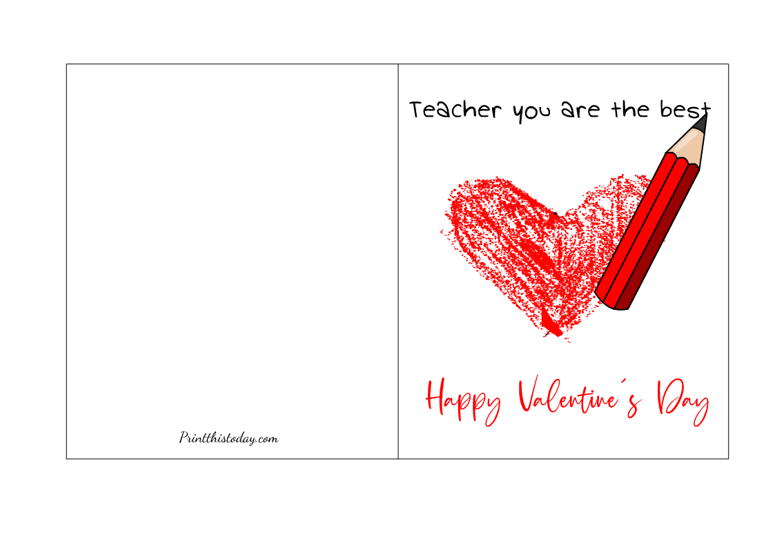 Free Printable Valentine s Day Cards For Teachers