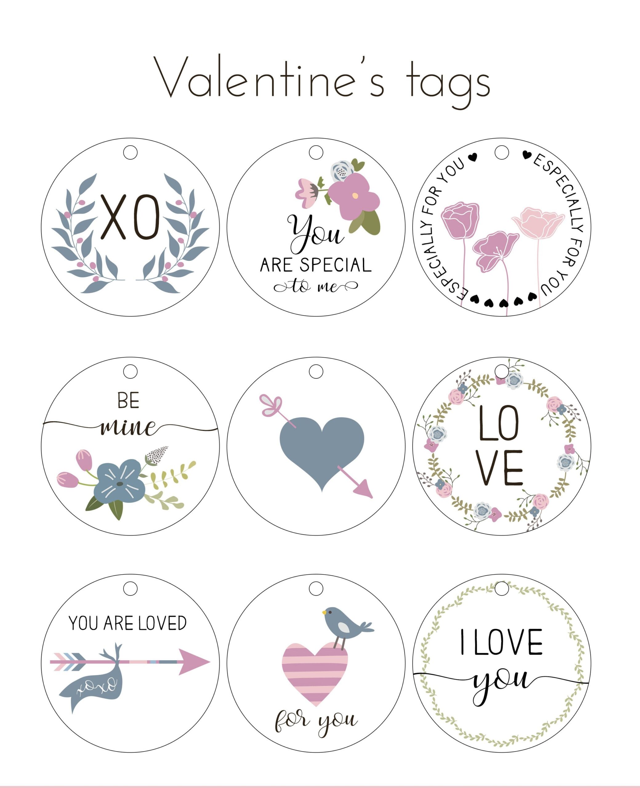 Printable Valentines Day Tags