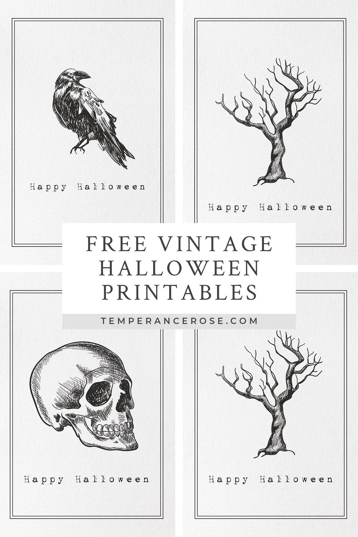 Free Printable Vintage Halloween Wall Art Vintage Halloween Printables Halloween Printables Free Vintage Halloween
