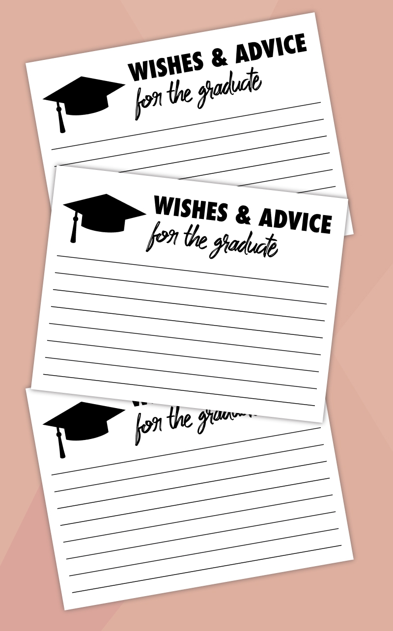 Free Printable Wishes And Advice For The Graduate Cards Pjs And Paint