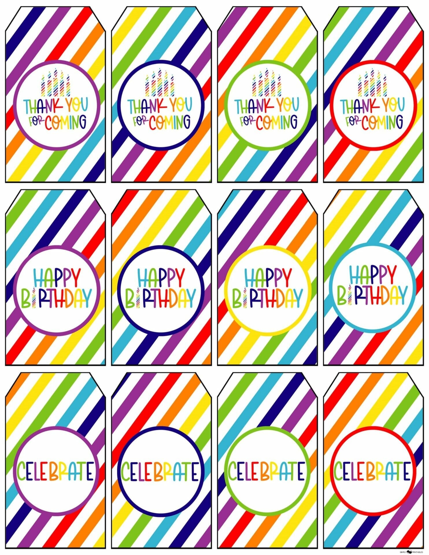 Free Printable Rainbow Gift Tags