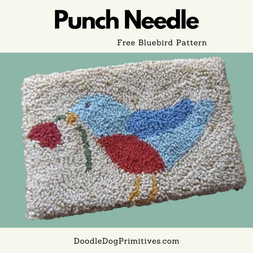 Free Punch Needle Rug Hooking Patterns DoodleDog Primitives