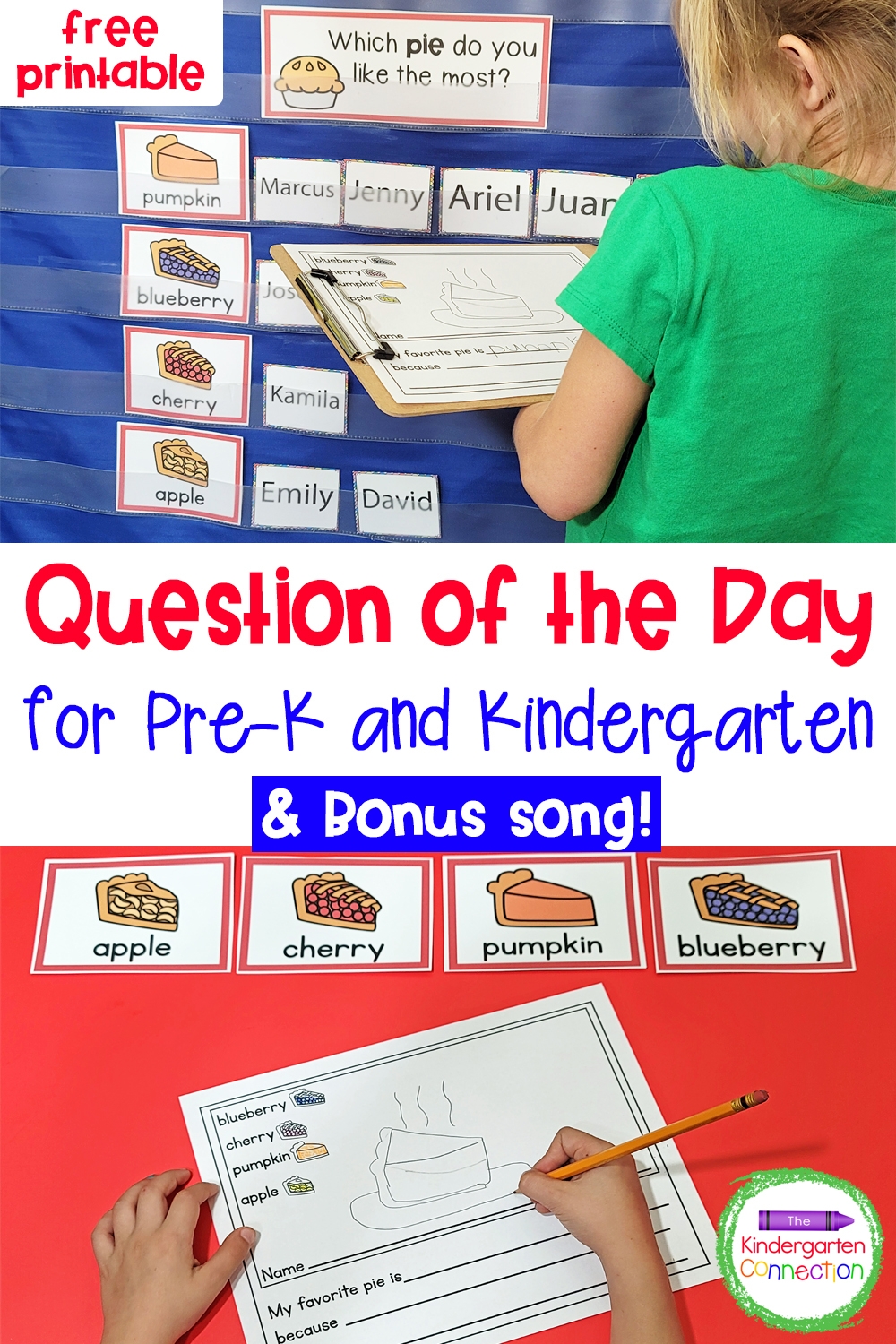 Free Question Of The Day For Pre K Kindergarten