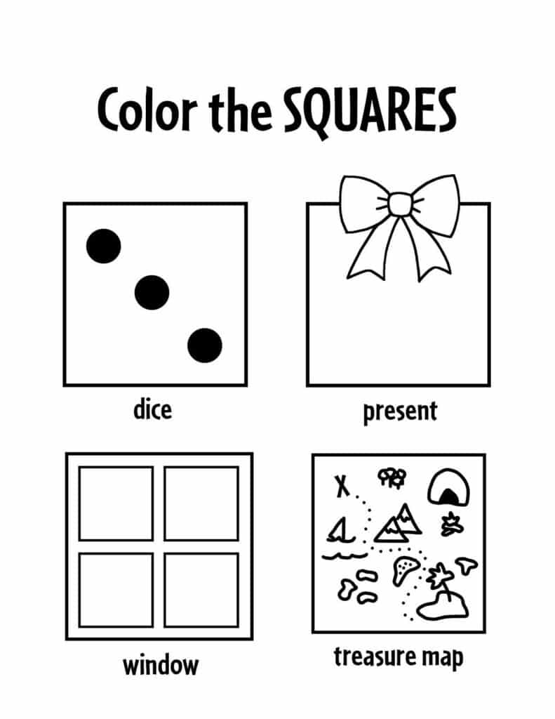 Free Square Worksheets For Preschool The Hollydog Blog