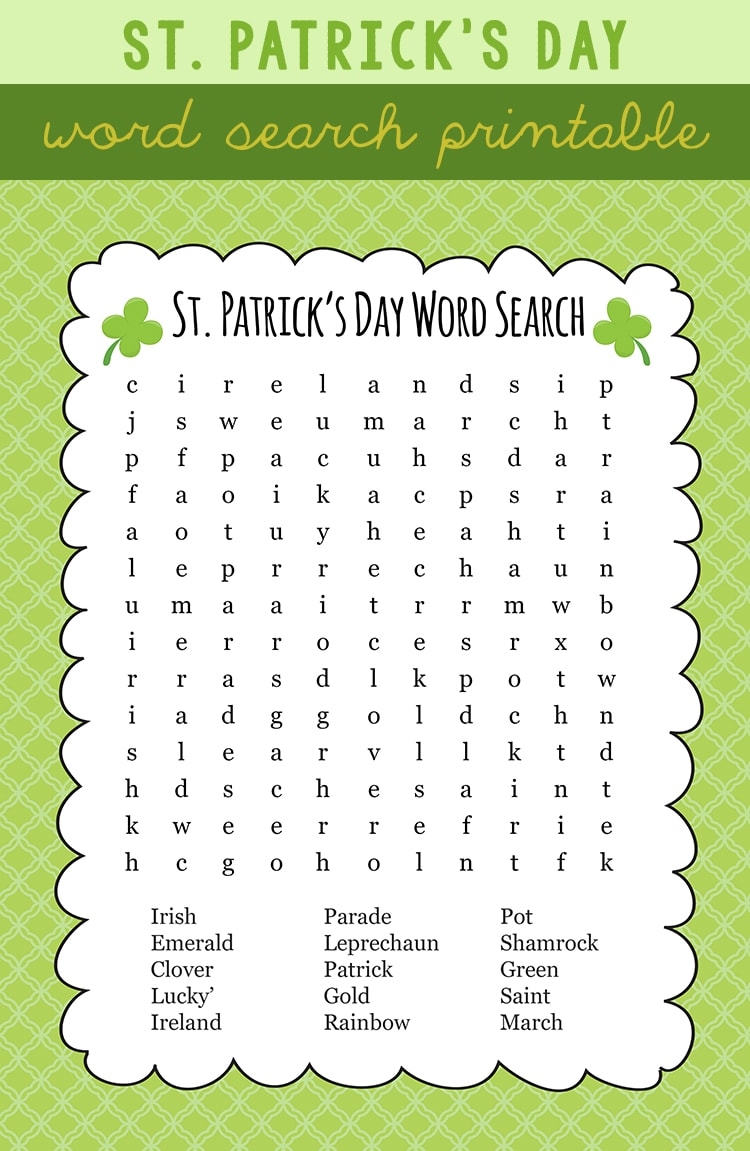 St Patrick'S Day Puzzles Printable Free