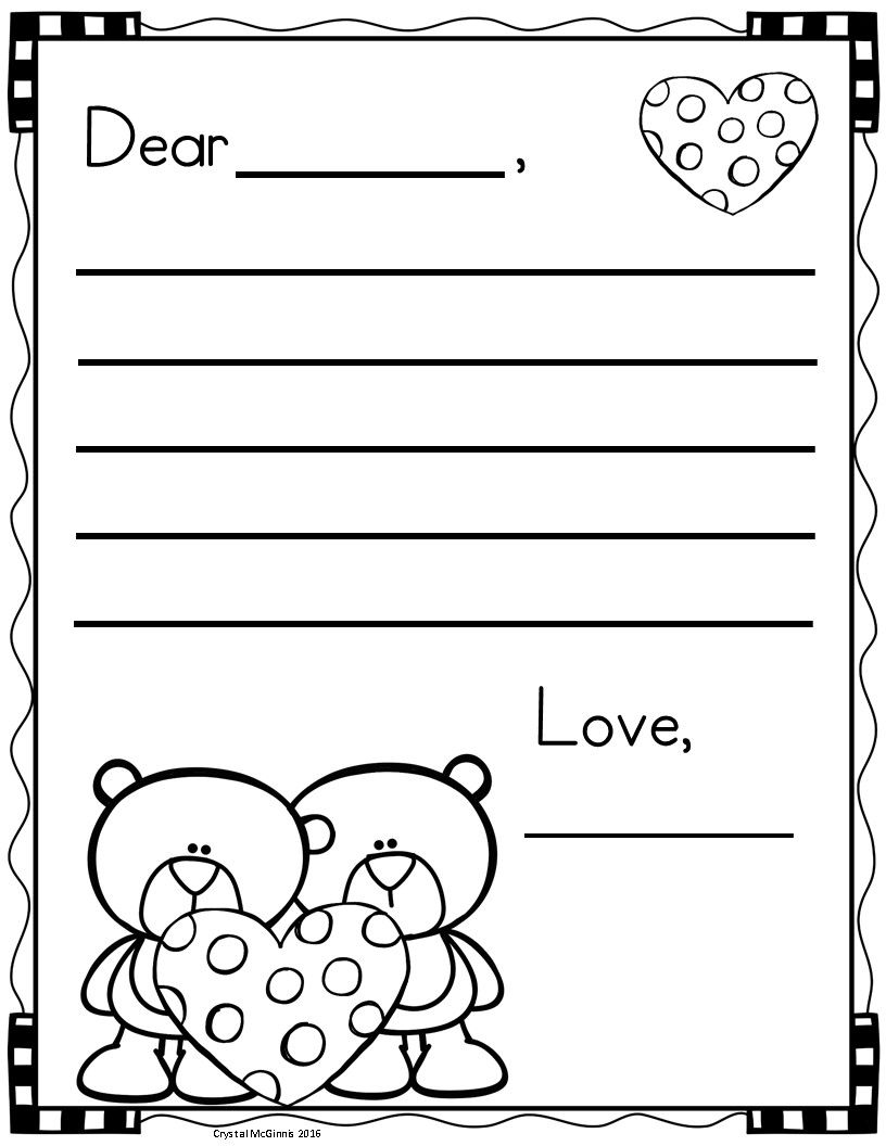 FREE Valentine s Day Letter Writing Templates Valentine s Day Activity Kindergarten Writing Kindergarten Writing Prompts Writing Templates Kindergarten