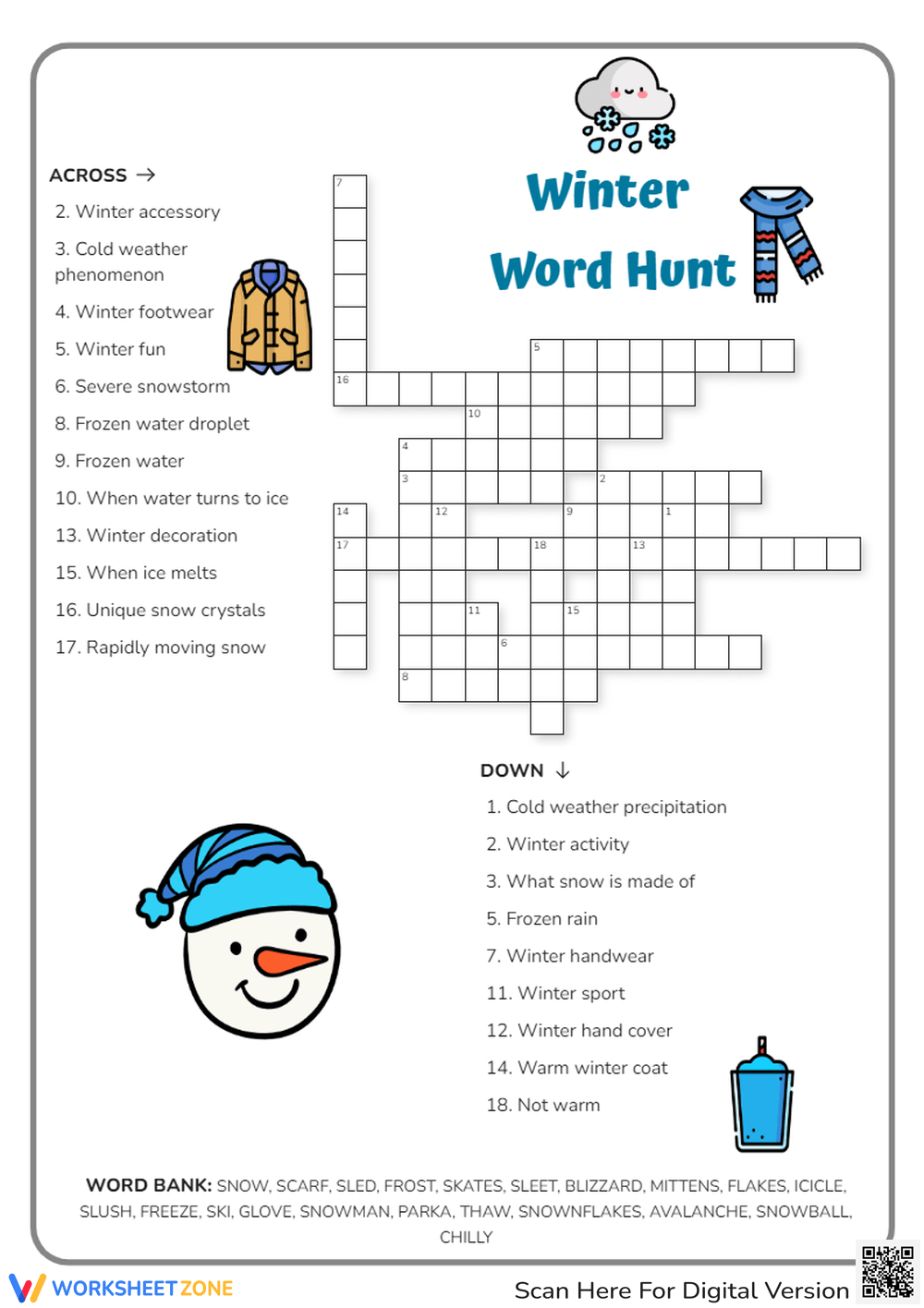 Free Winter Crossword Puzzle That Don t Let You Down