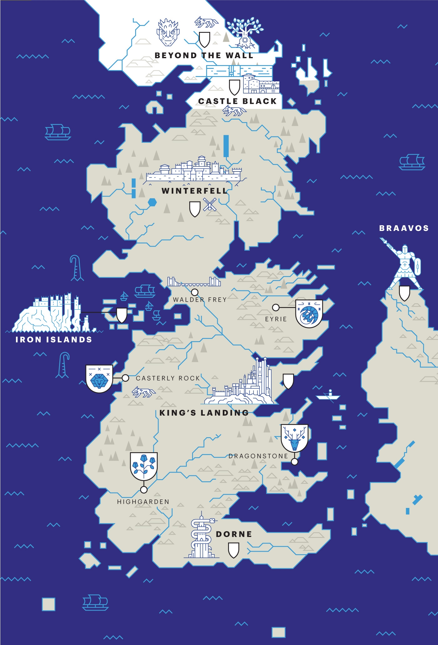 Game Of Thrones Season 6 Map Behance