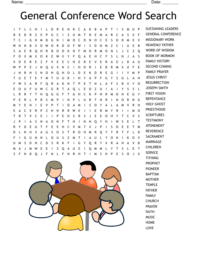 General Conference Word Search WordMint