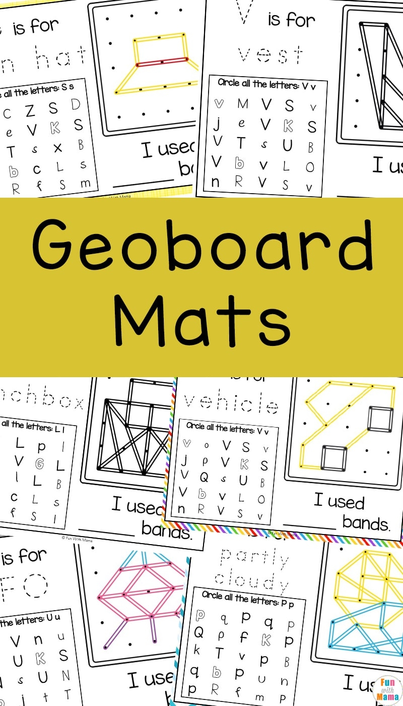 Geoboard Patterns And Mats Geoboard Activity For Fine Motor Skills Fun With Mama