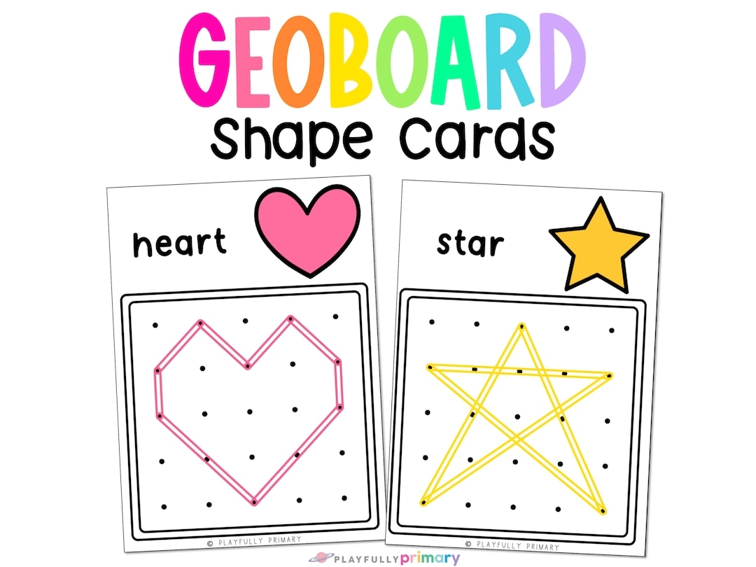 Geoboard Shape Cards Printable Geoboard Pattern Templates Kindergarten Preschool Shapes Activities Worksheets Homeschool Montessori Etsy Finland